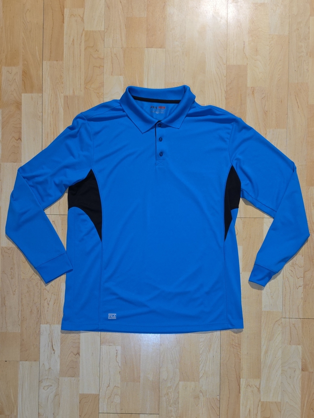 Fila Sport Golf Men's Polo Long Sleeve Blue Shirt Size XL Pre-owned